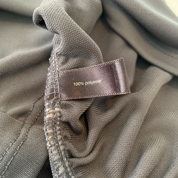 The Limited Sleeveless Top with drape neckline, Dark Gray, Size L - Picture 5 of 6